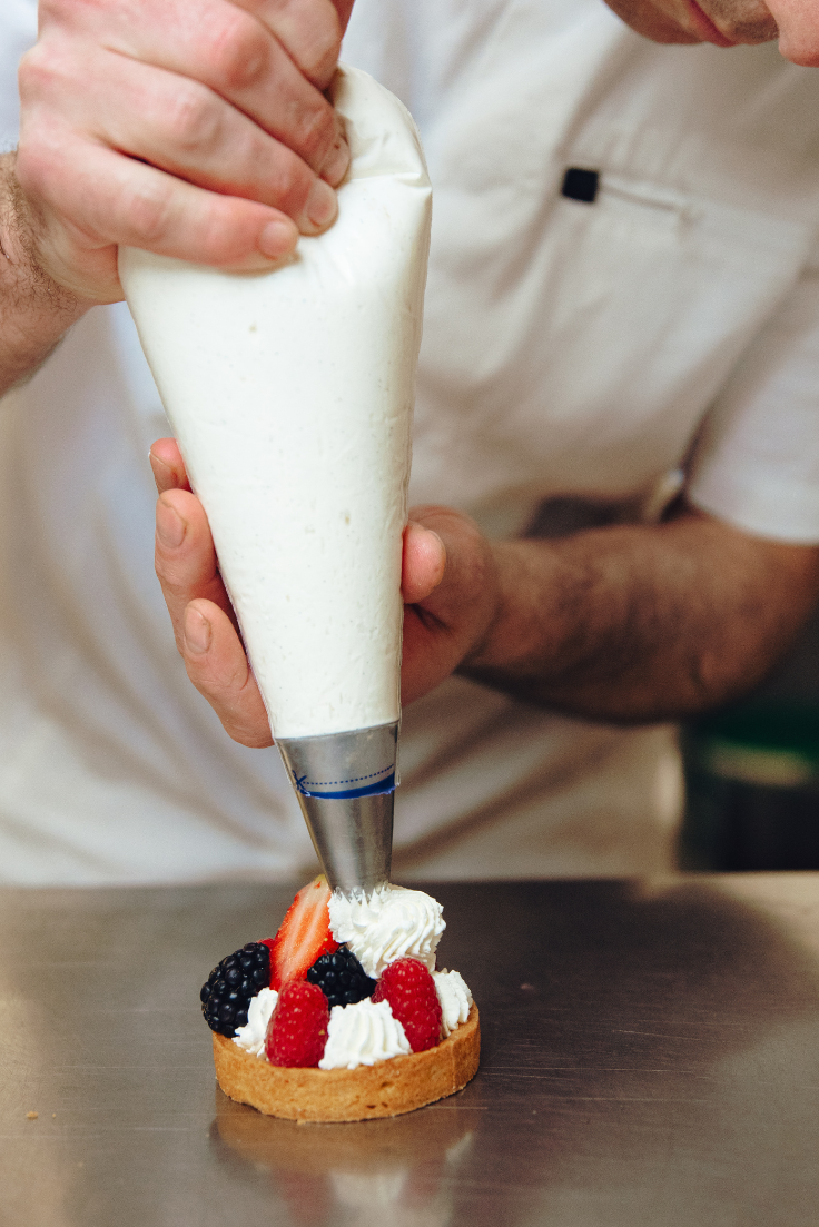 vassoio per pasticceria in inox 