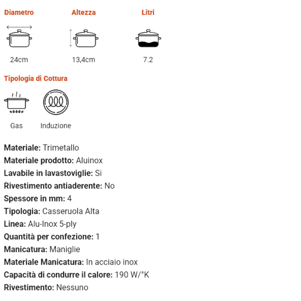 pentole agnelli alluminio inox
