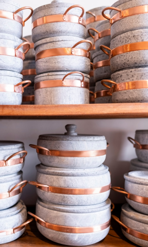 pentole pietra casseruola padella in pietra ollare e rame