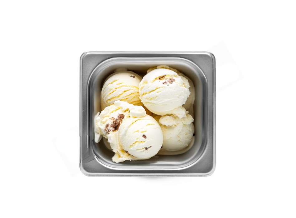 Bacinella gelateria in acciaio inox 180x65mm