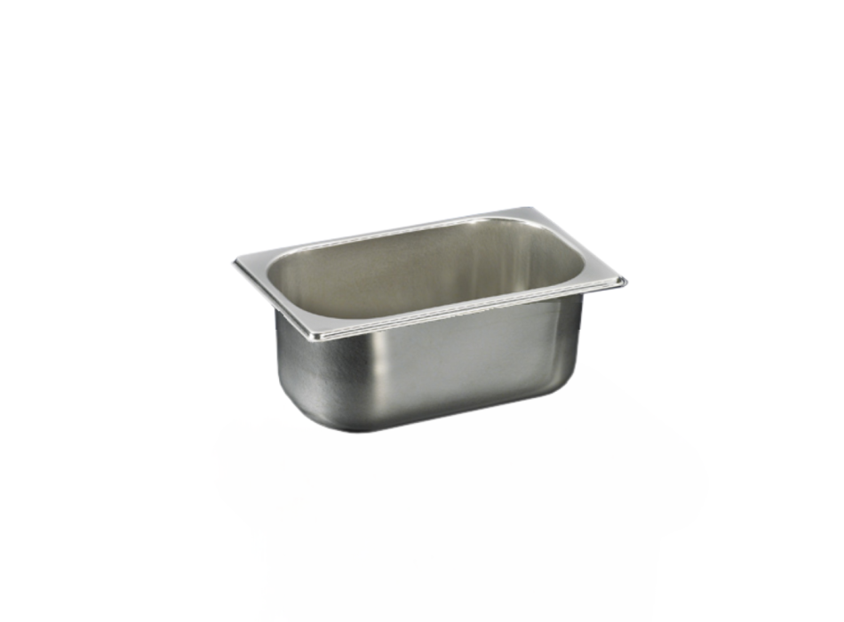 Bacinella per gelateria in acciaio inox 265x160mm