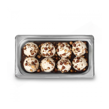 Bacinella per gelateria in acciaio inox 265x160mm