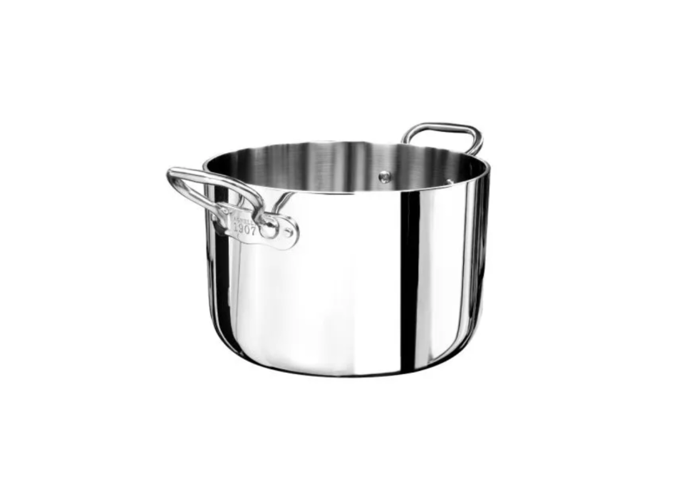 Casseruola Alta Pentole Agnelli 5‑Ply in Acciaio Inox – 20 cm per Induzione