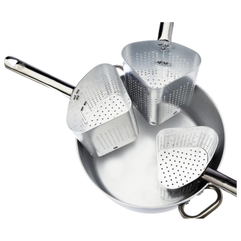 Casseruola con 4 colapasta a spicchio alto con due maniglie