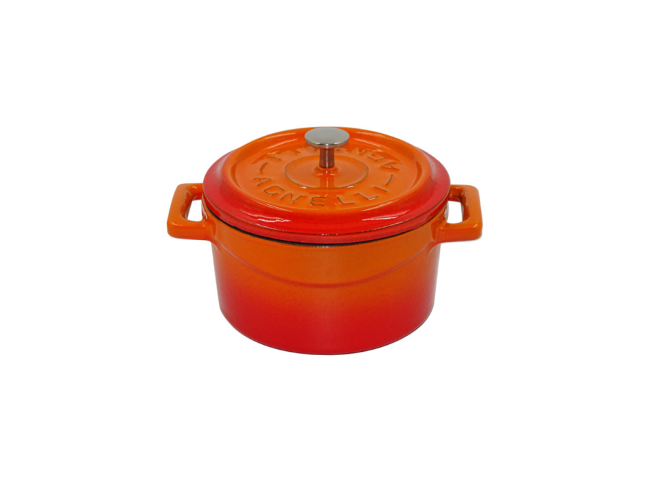 Mini casseruola con due maniglie in ghisa con coperchio 10cm