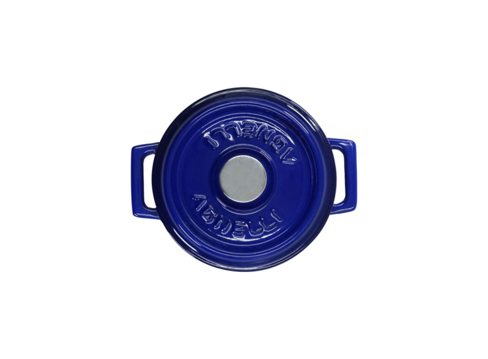 Mini casseruola con due maniglie in ghisa con coperchio 10cm