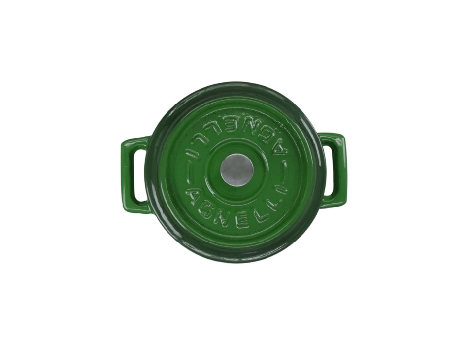 Mini casseruola con due maniglie in ghisa con coperchio 10cm