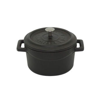 Mini casseruola con due maniglie in ghisa con coperchio 10cm