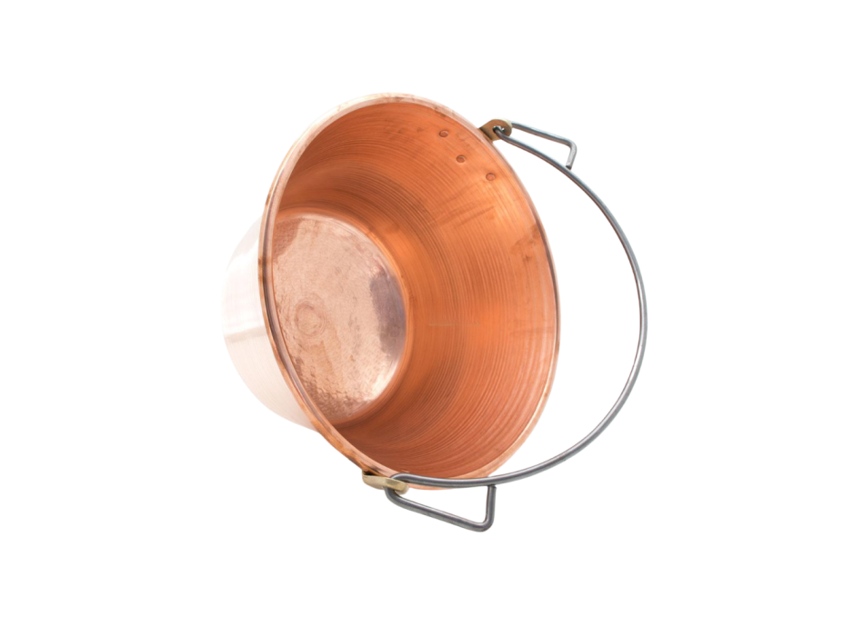 Paiolo in Rame 20 Litri con Manico ad Arco Made in Italy