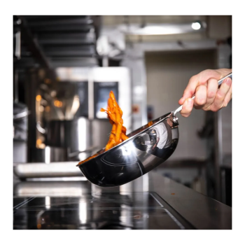 Pentole Agnelli Wok a Mantecare 3‑Ply in Acciaio – 20 cm