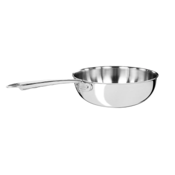 Pentole Agnelli Wok a Mantecare 3‑Ply in Acciaio – 20 cm