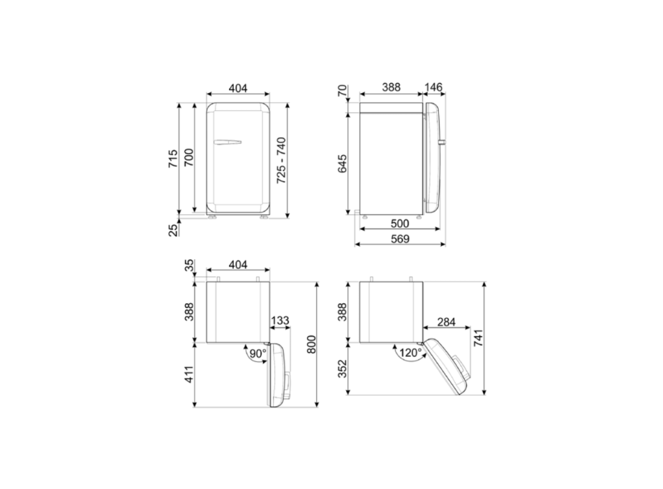 Smeg FAB5 – Mini Frigo Vintage Anni ’50 Azzurro
