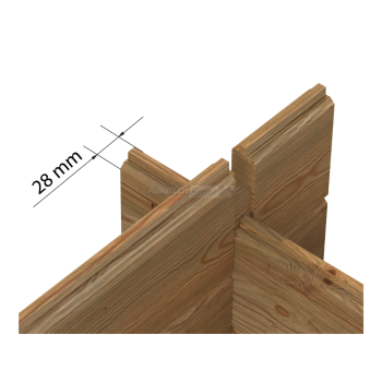 Valentine A – Casetta da Giardino in Legno di Abete Marrone 296x200cm
