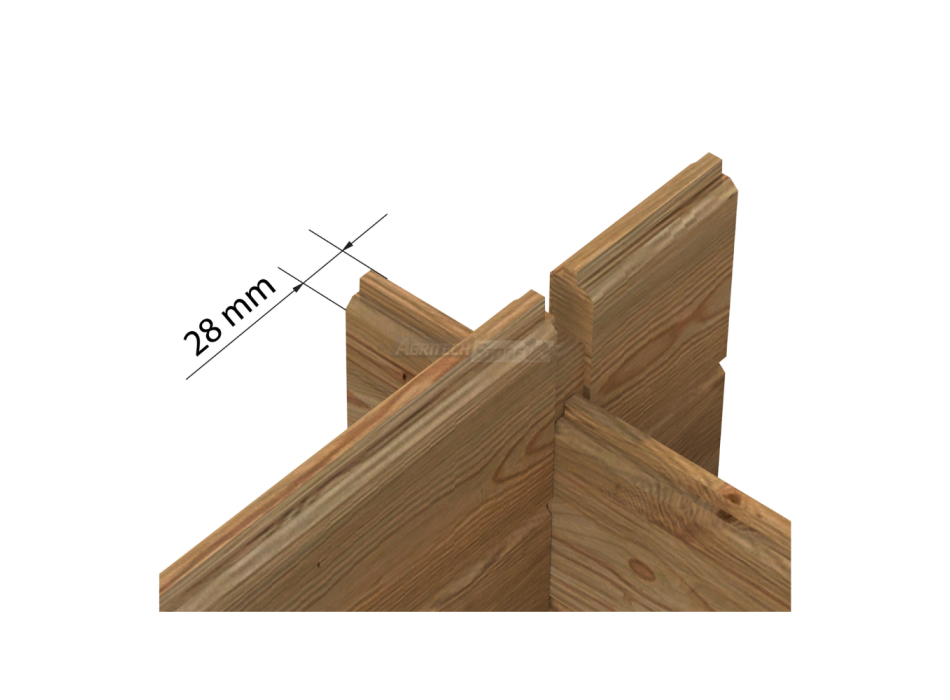 Valentine A – Casetta da Giardino in Legno di Abete Marrone 296x200cm