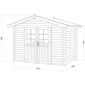 Valentine A – Casetta da Giardino in Legno di Abete Marrone 296x200cm
