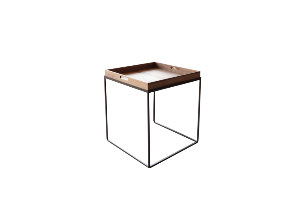 Vassoio design 50x50 cm con base in metallo – T-TRAY Grattoni 1892