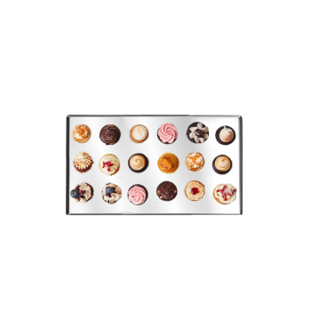 Vassoio per pasticceria in acciaio inox 350x200mm