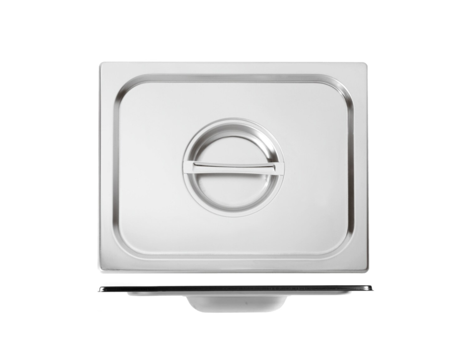 Gastronorm GN 2/4 Edelstahldeckel mit Griff