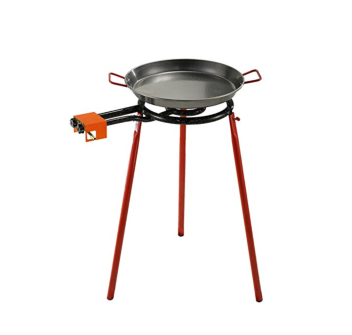 Garcima Paella-Set Ø60 cm – Bratpfanne, Gasbrenner und Ständer