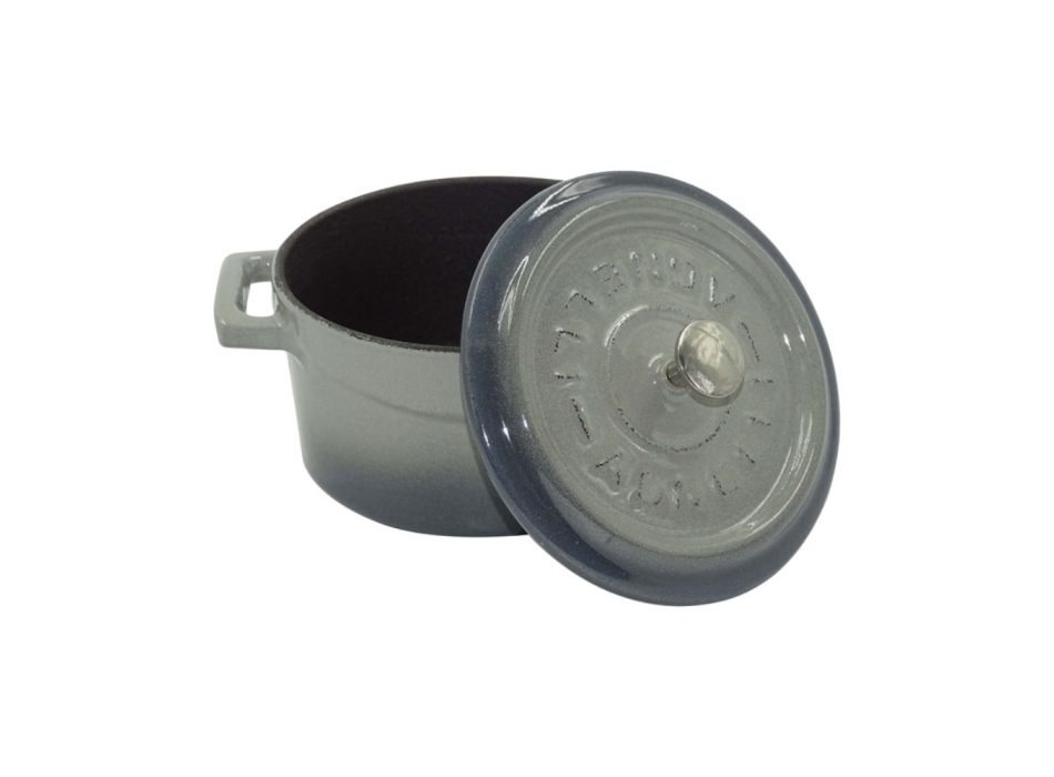 Gusseisentopf mit zwei Griffen und Deckel 20 cm