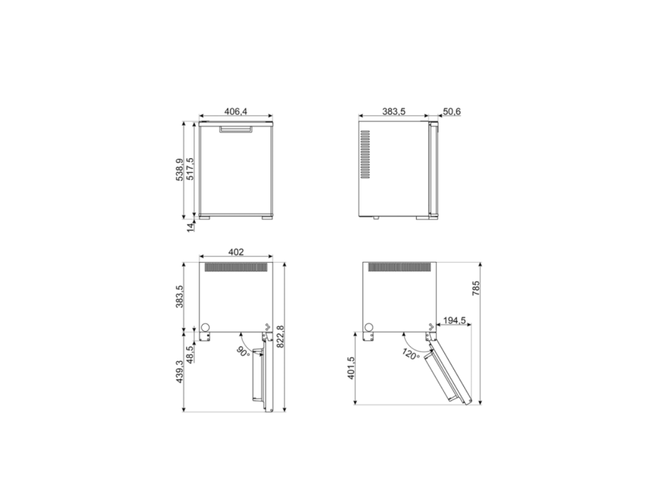 Smeg 40-Liter-Minibar - MTE40