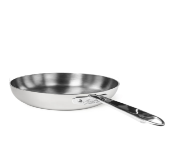 Bratpfanne mit Griff – Aluinox 5-lagiger, polierter Edelstahl – Pentole Agnelli