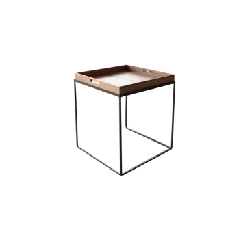 Design Tablett 50x50 cm mit Metallsockel – T-TRAY Grattoni 1892