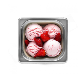 Stainless steel ice cream basin 210x200mm