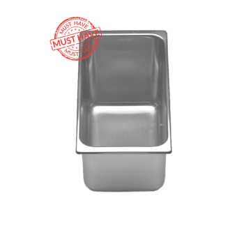 Stainless steel ice cream basin 330x165mm