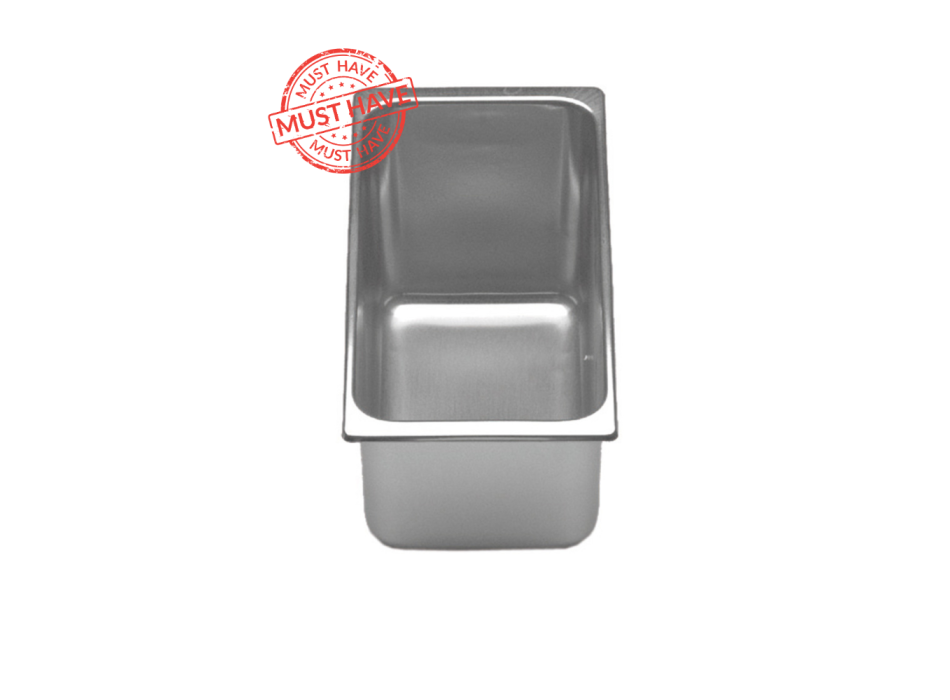 Stainless steel ice cream basin 330x165mm