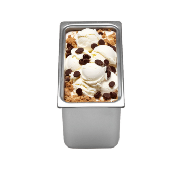 Stainless steel ice cream basin 330x165mm