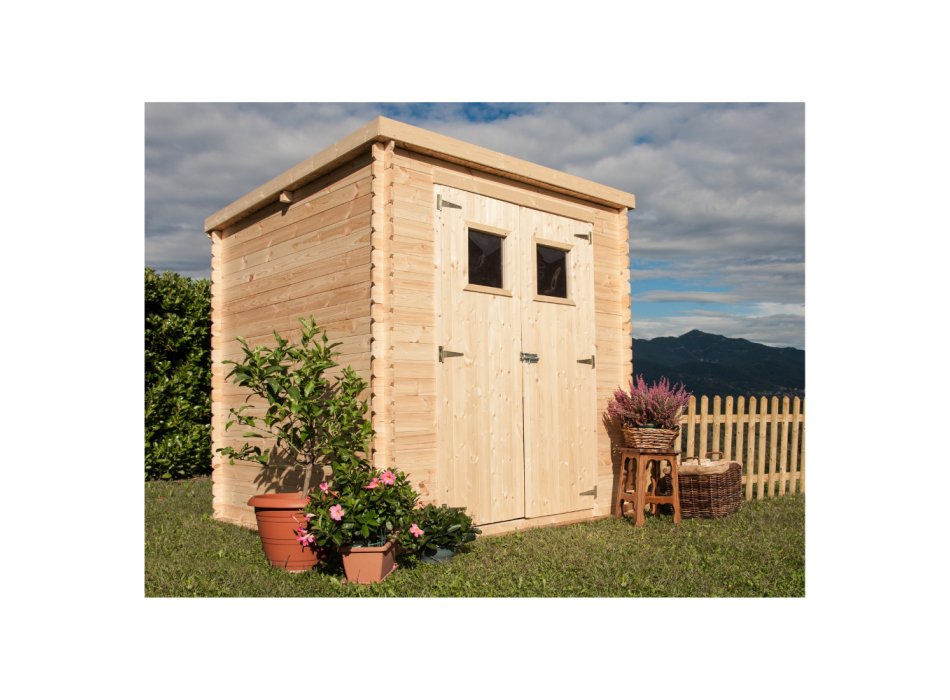 Wooden garden house mod. Birba 200x200cm