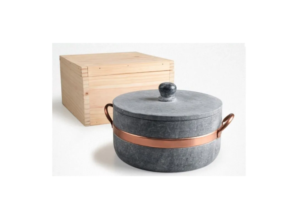Soapstone Pot Ø 20 cm – Natural Cooking