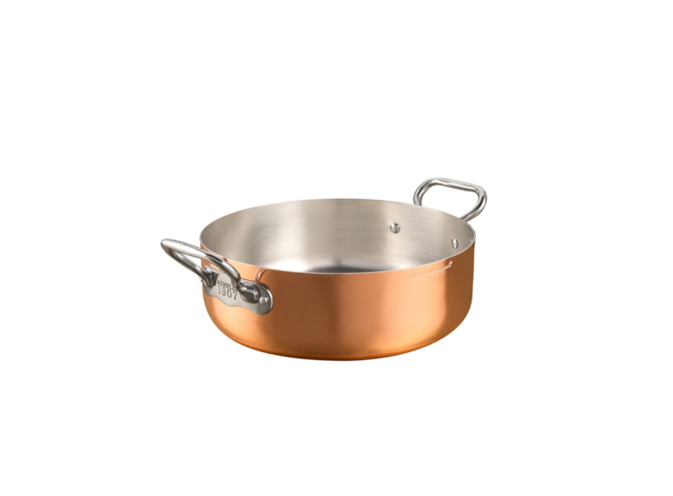 Low copper saucepan for induction