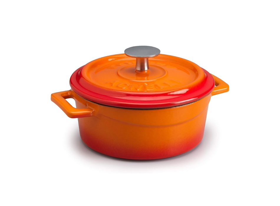 Cast iron two-handle saucepan with lid 20cm