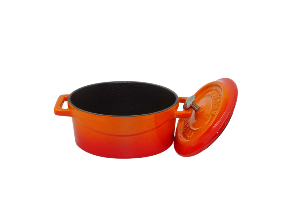 Oval casserole with two cast iron handles with lid 29x22cm