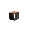 Black Stool Cube On Fire