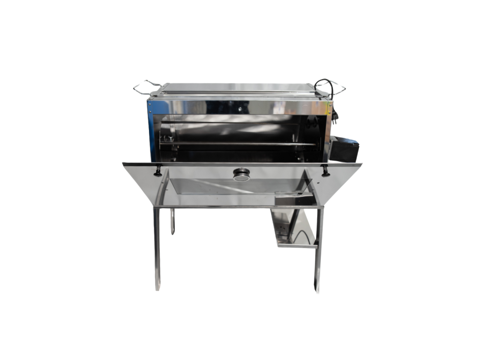 Rotisserie spit with 4 and 6 spears