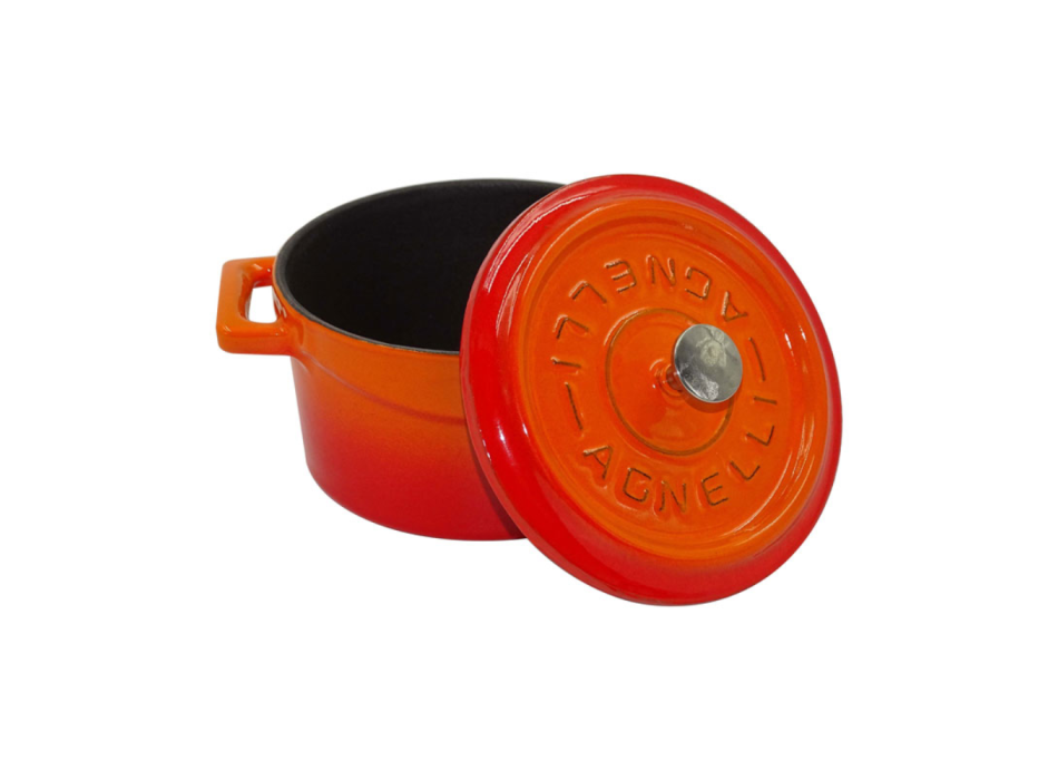 Cast iron two-handle saucepan with lid 20cm