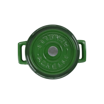 Cast iron two-handle saucepan with lid 20cm