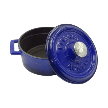 Cast iron two-handle saucepan with lid 20cm