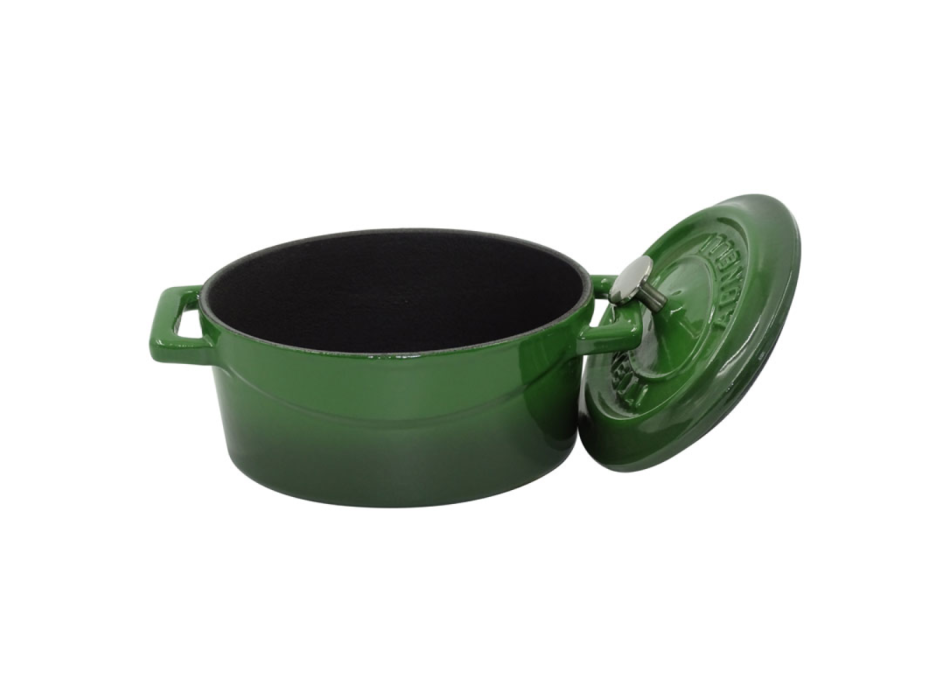 Mini oval saucepan with two cast iron handles with lid 12x9cm