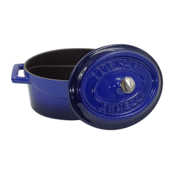 Mini oval saucepan with two cast iron handles with lid 12x9cm