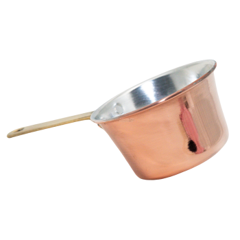 Mini polenta pot 1 portion – Handcrafted copper with handle