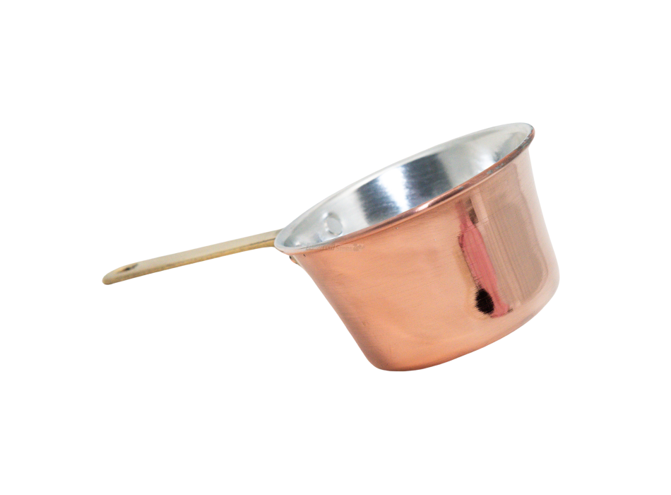 Mini polenta pot 1 portion – Handcrafted copper with handle