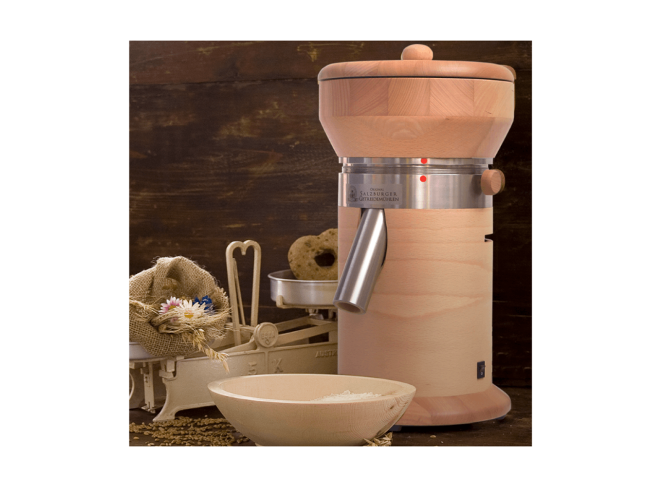 MT18 in Beech - Stone Mill for Cereals