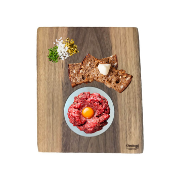 Tartare Plate in Walnut and Stainless Steel 25 cm – Grattoni 1892