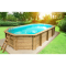 Octagonal above ground pool