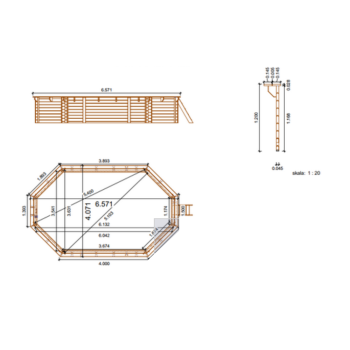 Above ground octagonal pool
