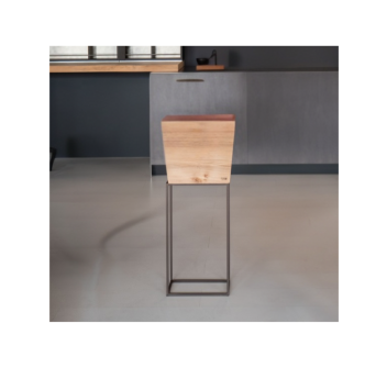 "Se Glot" elm wood champagne bucket with metal base – Grattoni 1892